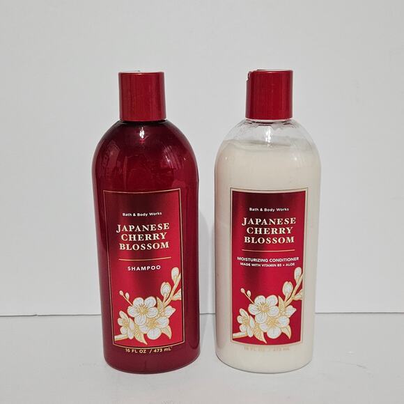 Bath & Body Works Japanese Cherry Blossom Shampoo & Conditioner New Full Size